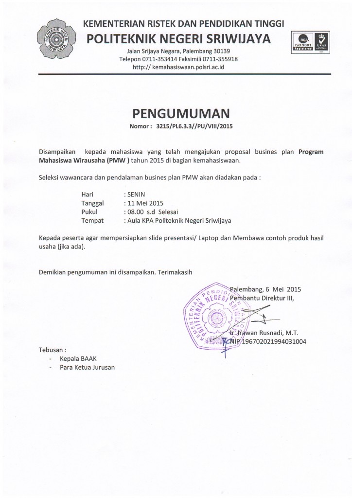 pengumuman wawancara